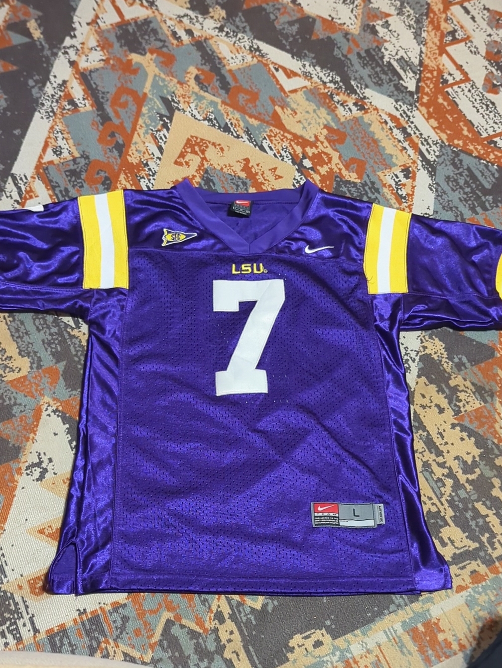 Vintage Nike LSU Tigers Football Jersey #7 Size Large